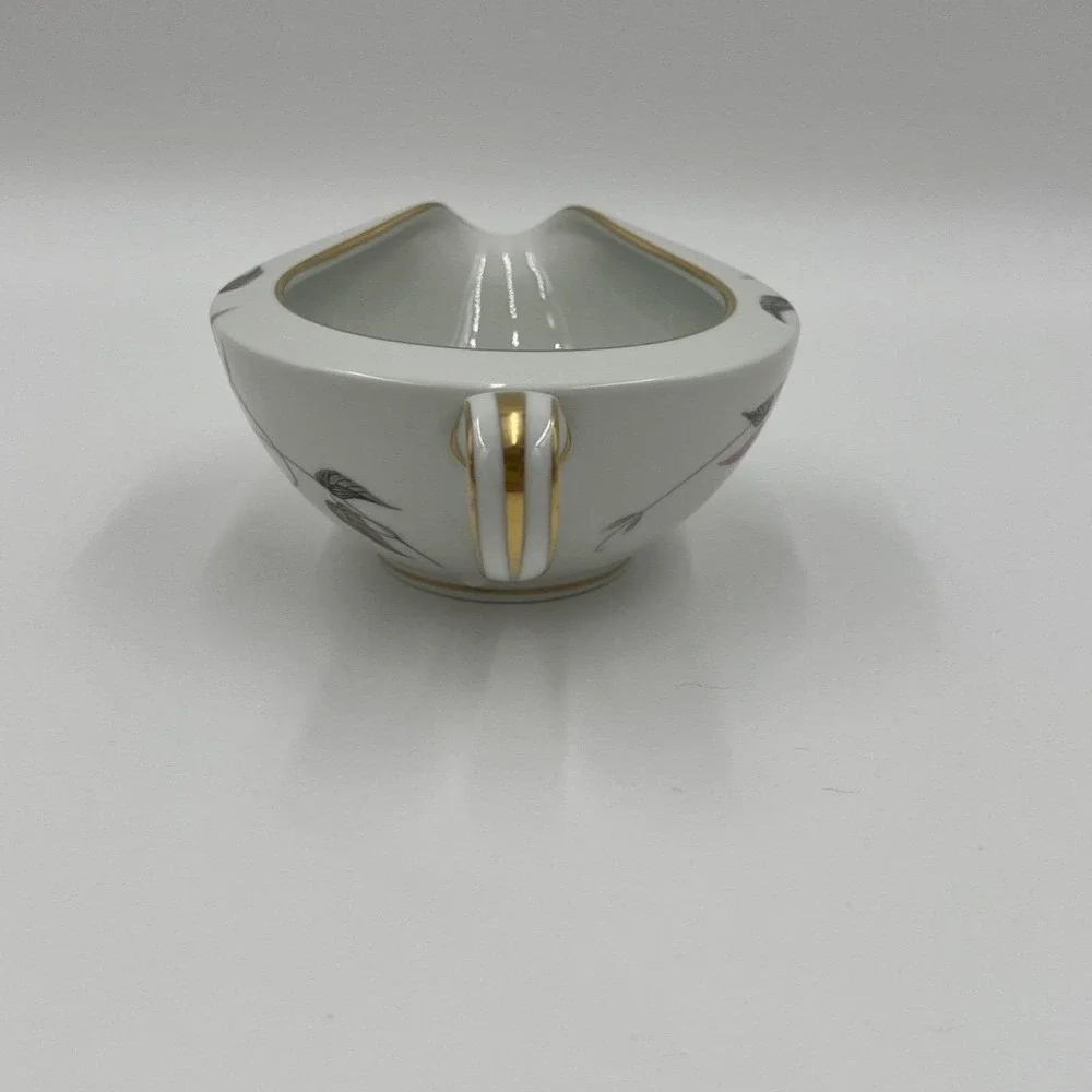Noritake China Arden 5603 Creamer‎ Vintage White Gold Floral Porcelain Japan